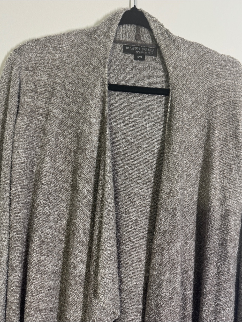 Barefoot Dreams Bamboo Chic Lite Long Sleeve Cardigan Tan/Beige Cozy Comfy S/M - Picture 3 of 5